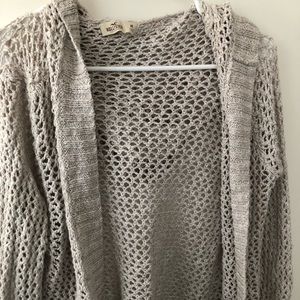 HOLISTER CO. Gray Knit Cardigan with Hood Size M